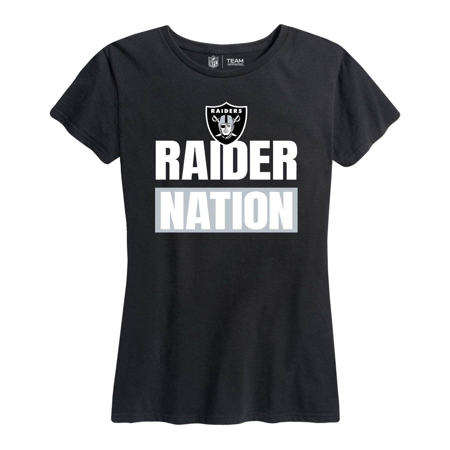 Las Vegas Raiders NFL Womens Team Slogan Short Sleeve Tshirt - Black