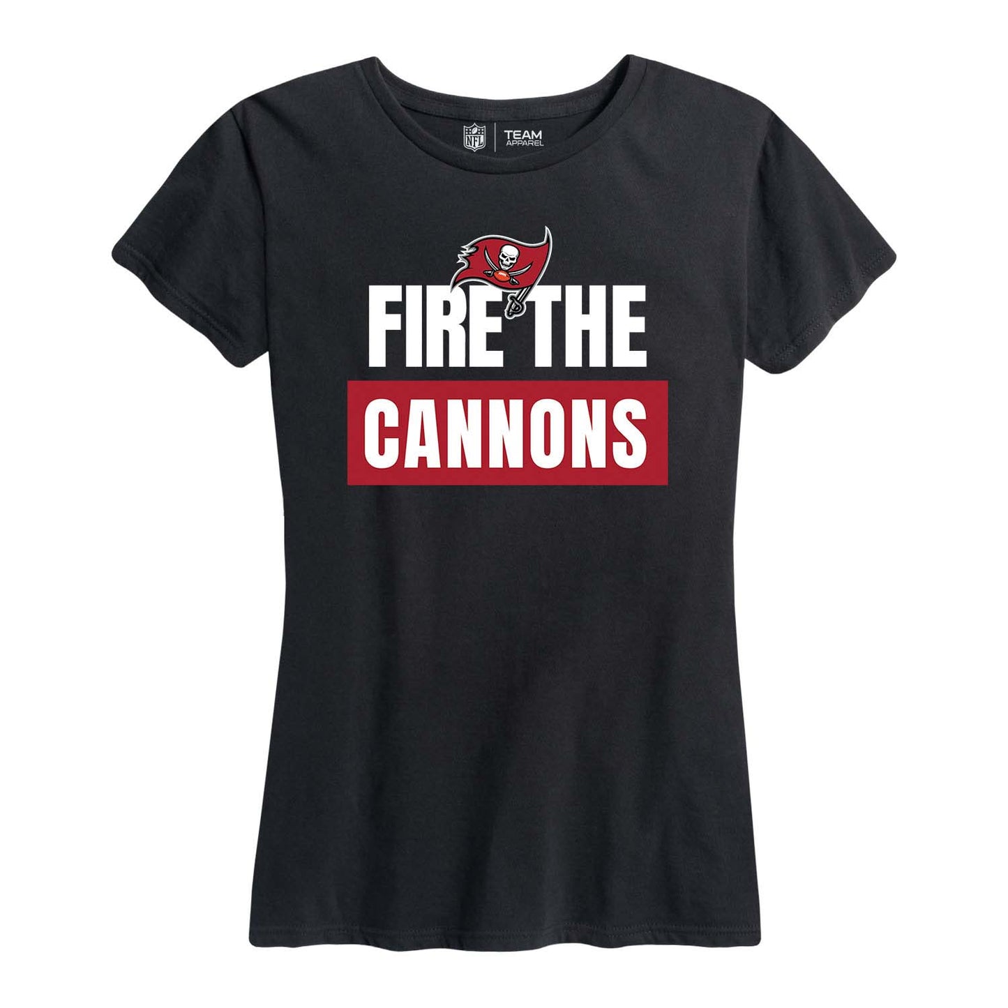 Tampa Bay Buccaneers NFL Womens Team Slogan Short Sleeve Tshirt - Black