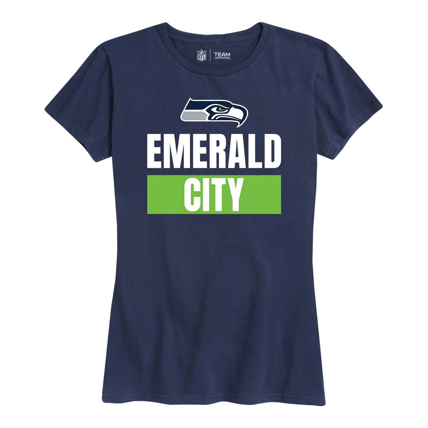 Seattle Seahawks NFL Womens Team Slogan Short Sleeve Tshirt - Navy