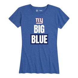 New York Giants NFL Womens Team Slogan Short Sleeve Tshirt - Royal