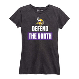 Minnesota Vikings NFL Womens Team Slogan Short Sleeve Tshirt - Charcoal