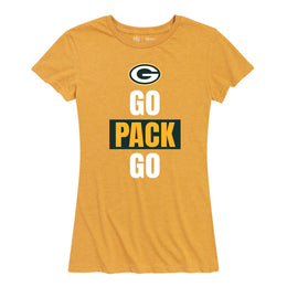Green Bay Packers NFL Womens Plus Size Team Slogan Short Sleeve T-Shirt - Yellow