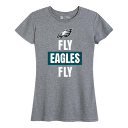 Philadelphia Eagles NFL Womens Plus Size Team Slogan Short Sleeve T-Shirt - Sport Gray