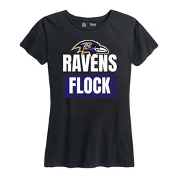 Baltimore Ravens NFL Womens Plus Size Team Slogan Short Sleeve T-Shirt - Black