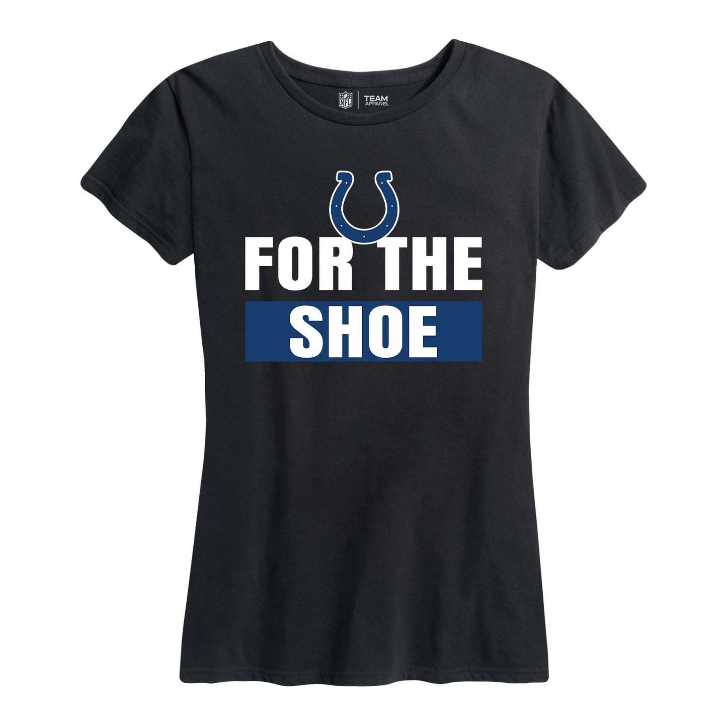 Indianapolis Colts NFL Womens Plus Size Team Slogan Short Sleeve T-Shirt - Black