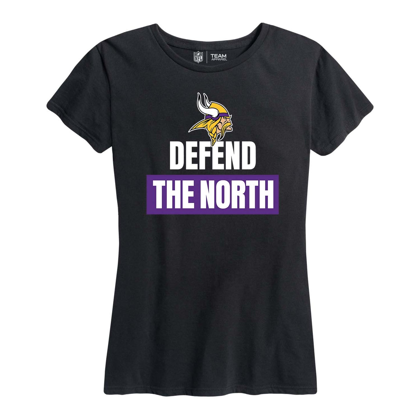 Minnesota Vikings NFL Womens Plus Size Team Slogan Short Sleeve T-Shirt - Black