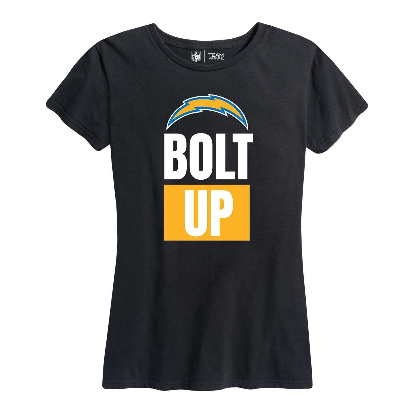 Los Angeles Chargers NFL Womens Plus Size Team Slogan Short Sleeve T-Shirt - Black