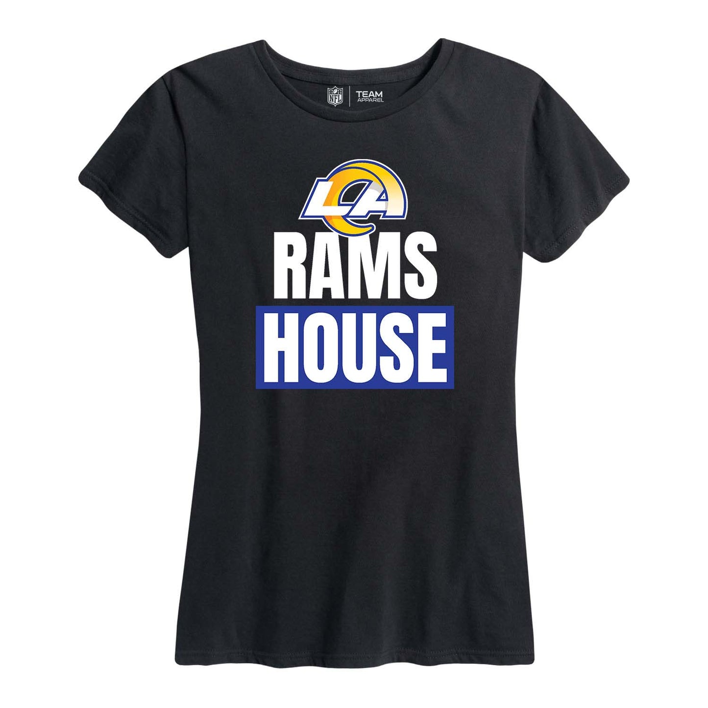 Los Angeles Rams NFL Womens Plus Size Team Slogan Short Sleeve T-Shirt - Black