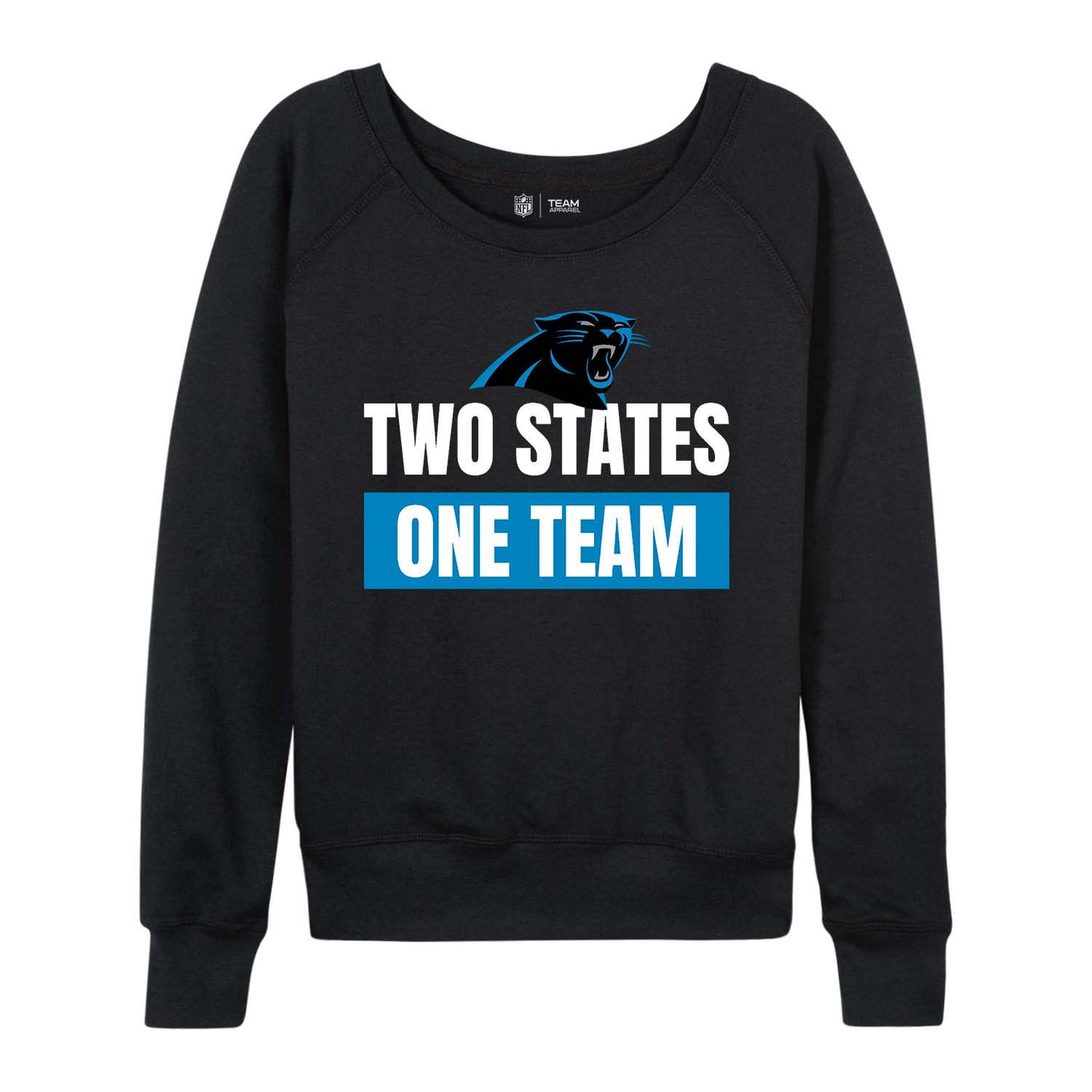 Carolina Panthers NFL Womens Team Slogan Crew Neck - Black