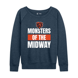 Chicago Bears NFL Womens Team Slogan Crew Neck - Navy
