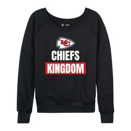 Kansas City Chiefs NFL Womens Team Slogan Crew Neck - Black
