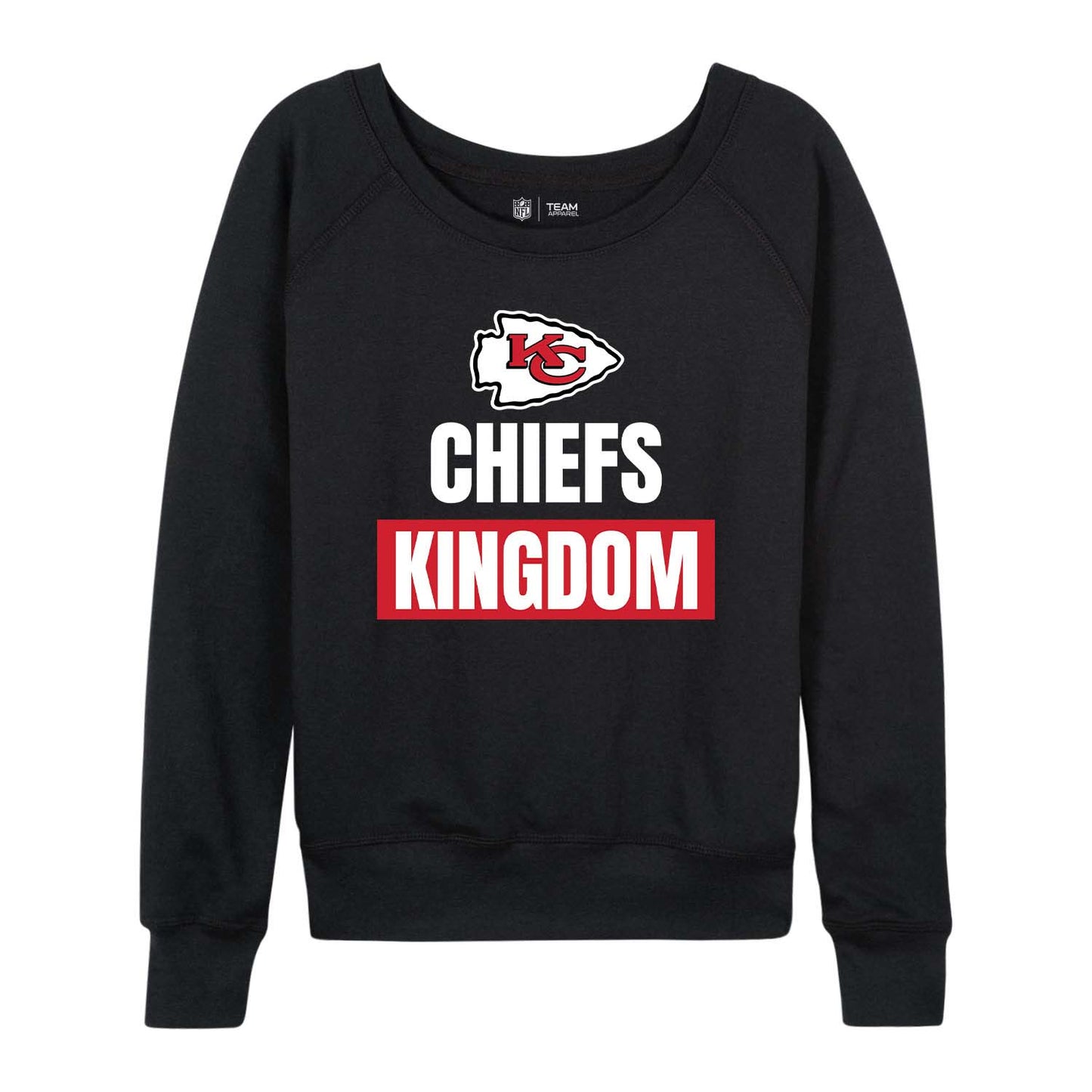 Kansas City Chiefs NFL Womens Team Slogan Crew Neck - Black