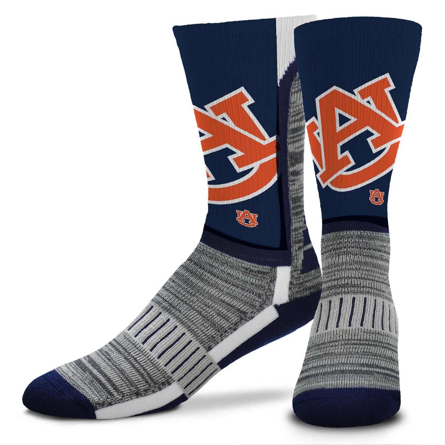 Auburn Tigers NCAA Striped Crew Socks Men Women - Navy