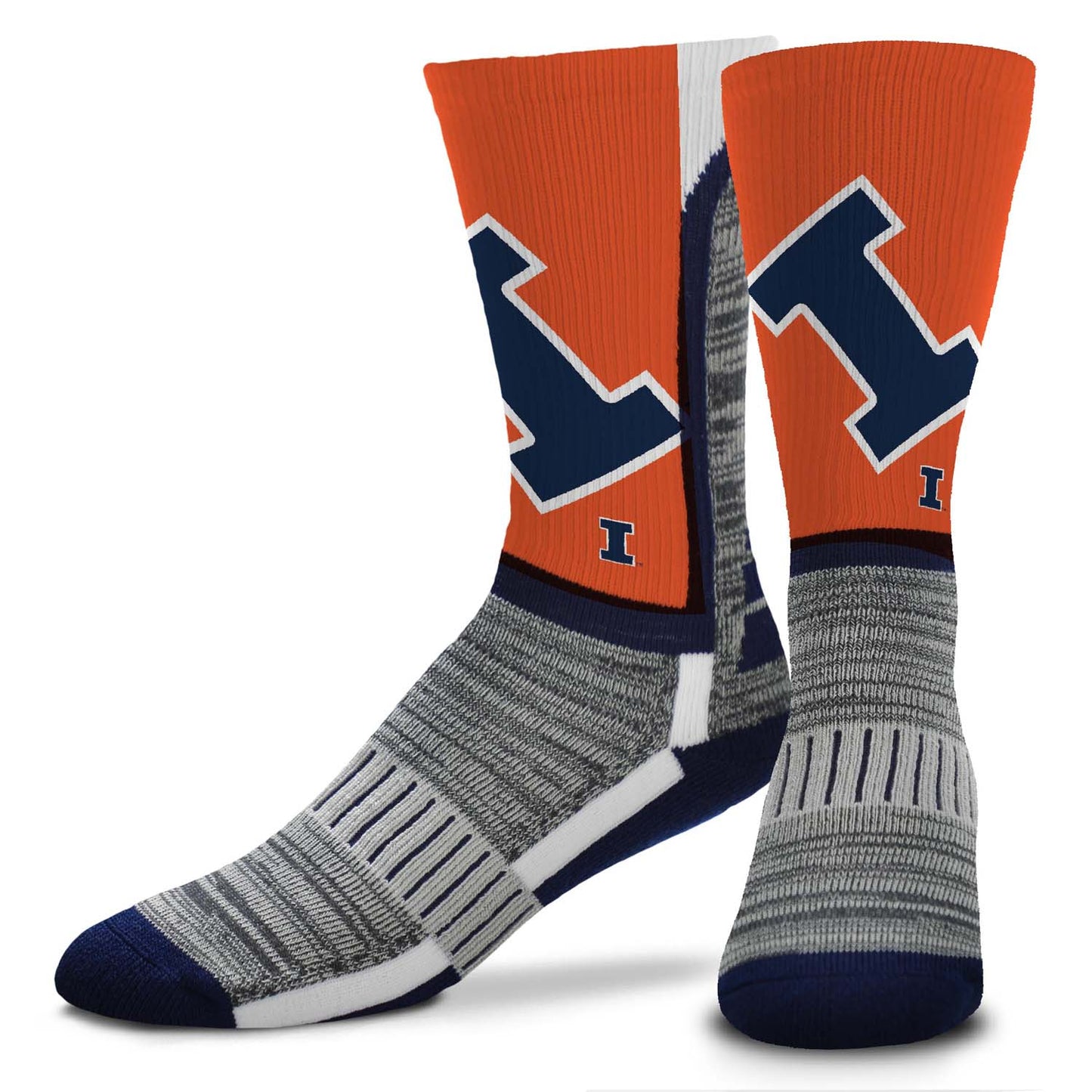 Illinois Fighting Illini NCAA Adult State and University Crew Socks - Orange