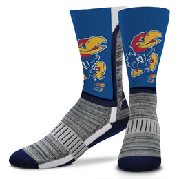 Kansas Jayhawks NCAA Adult State and University Crew Socks - Royal