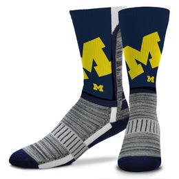 Michigan Wolverines NCAA Adult State and University Crew Socks - Navy