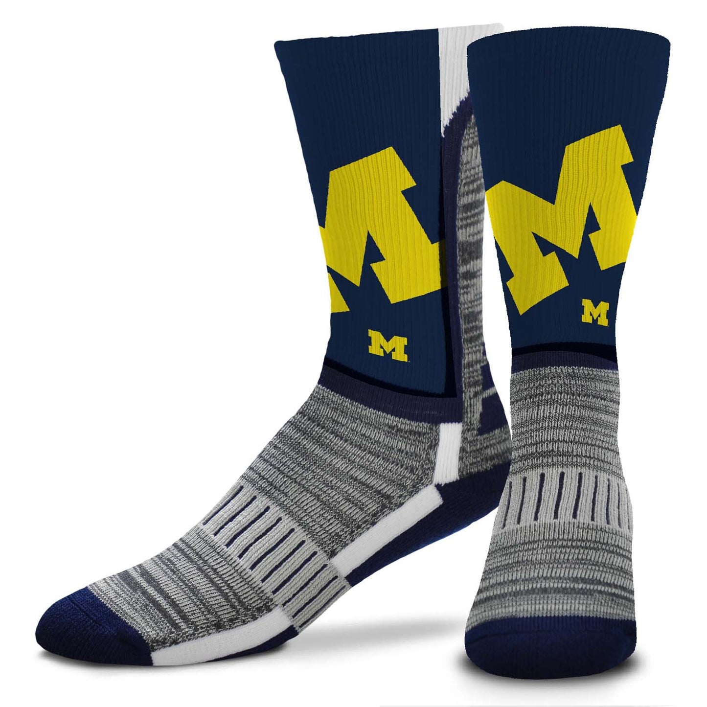 Michigan Wolverines NCAA Adult State and University Crew Socks - Navy