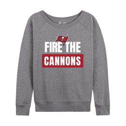Tampa Bay Buccaneers NFL Womens Team Slogan Crew Neck - Sport Gray