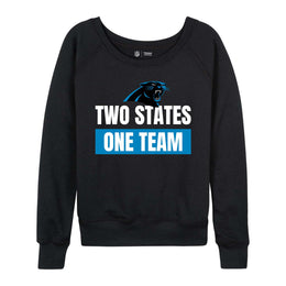 Carolina Panthers NFL Womens Plus Size Team Slogan Crew Neck - Black