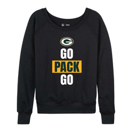 Green Bay Packers NFL Womens Plus Size Team Slogan Crew Neck - Black