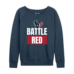 Houston Texans NFL Womens Plus Size Team Slogan Crew Neck - Navy
