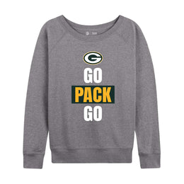 Green Bay Packers NFL Womens Plus Size Team Slogan Crew Neck - Sport Gray