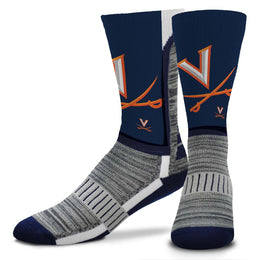 Virginia Cavaliers NCAA Striped Crew Socks Men Women - Navy