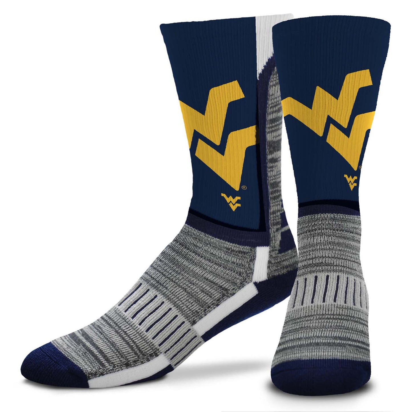 West Virginia Mountaineers NCAA Adult State and University Crew Socks - Navy