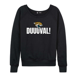 Jacksonville Jaguars NFL Womens Plus Size Team Slogan Crew Neck - Black