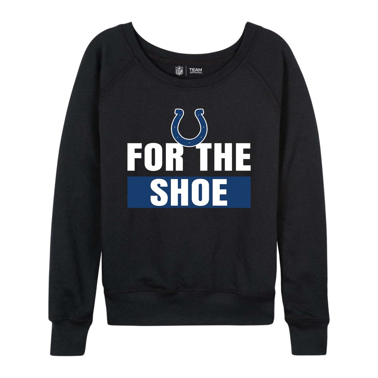 Indianapolis Colts NFL Womens Plus Size Team Slogan Crew Neck - Black