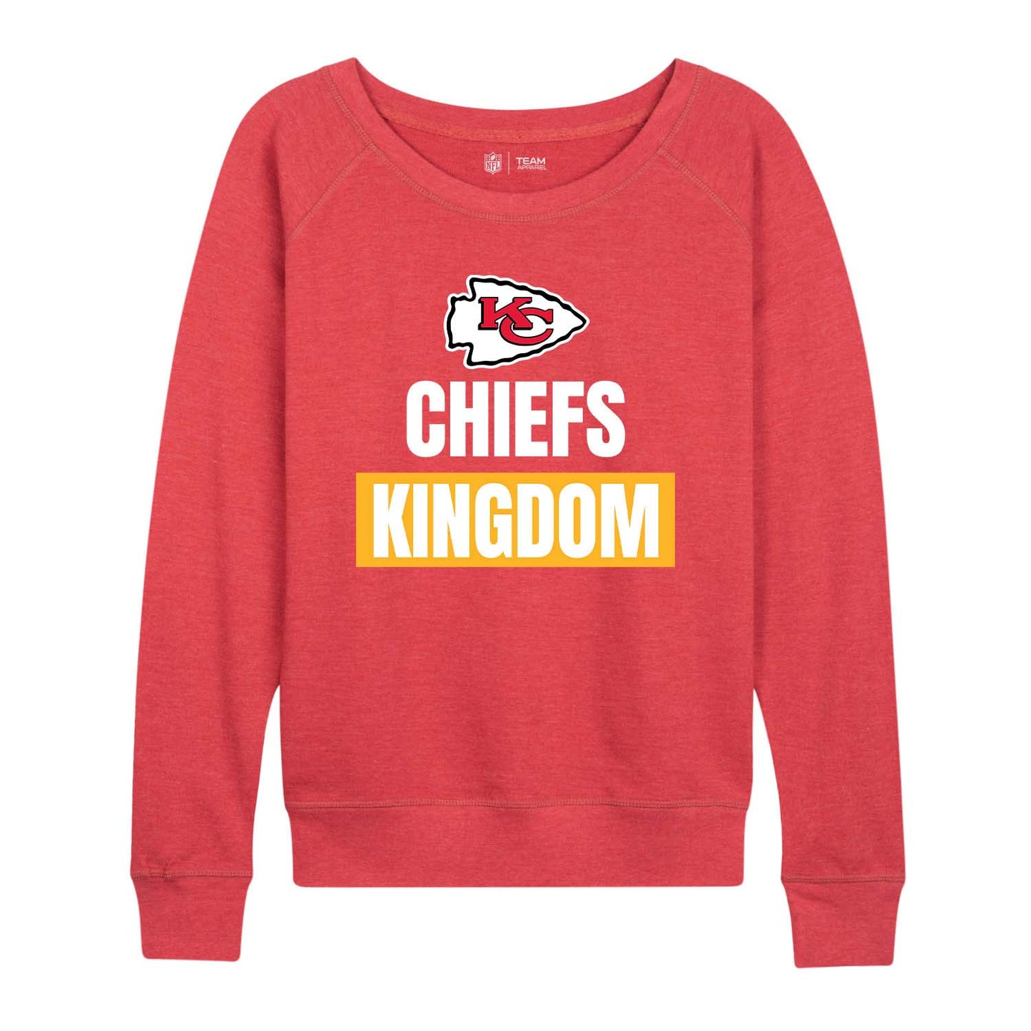 Kansas City Chiefs NFL Womens Plus Size Team Slogan Crew Neck - Red