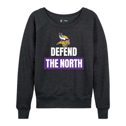 Minnesota Vikings NFL Womens Plus Size Team Slogan Crew Neck - Charcoal