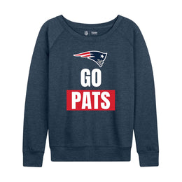 New England Patriots NFL Womens Plus Size Team Slogan Crew Neck - Navy