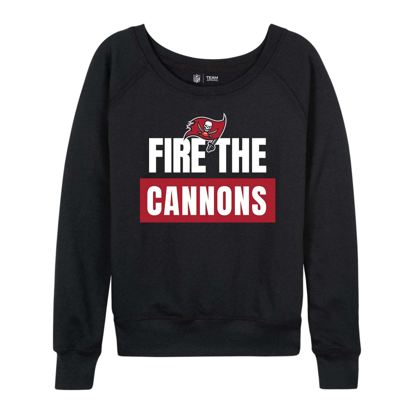 Tampa Bay Buccaneers NFL Womens Plus Size Team Slogan Crew Neck - Black