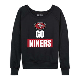 San Francisco 49ers NFL Womens Plus Size Team Slogan Crew Neck - Black