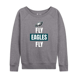 Philadelphia Eagles NFL Womens Plus Size Team Slogan Crew Neck - Sport Gray