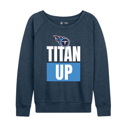 Tennessee Titans NFL Womens Plus Size Team Slogan Crew Neck - Navy