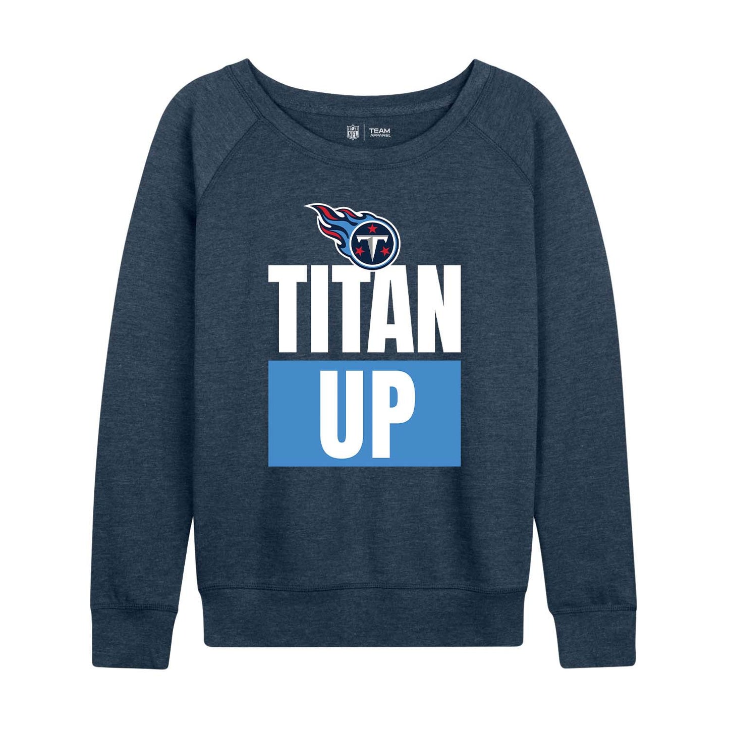 Tennessee Titans NFL Womens Plus Size Team Slogan Crew Neck - Navy