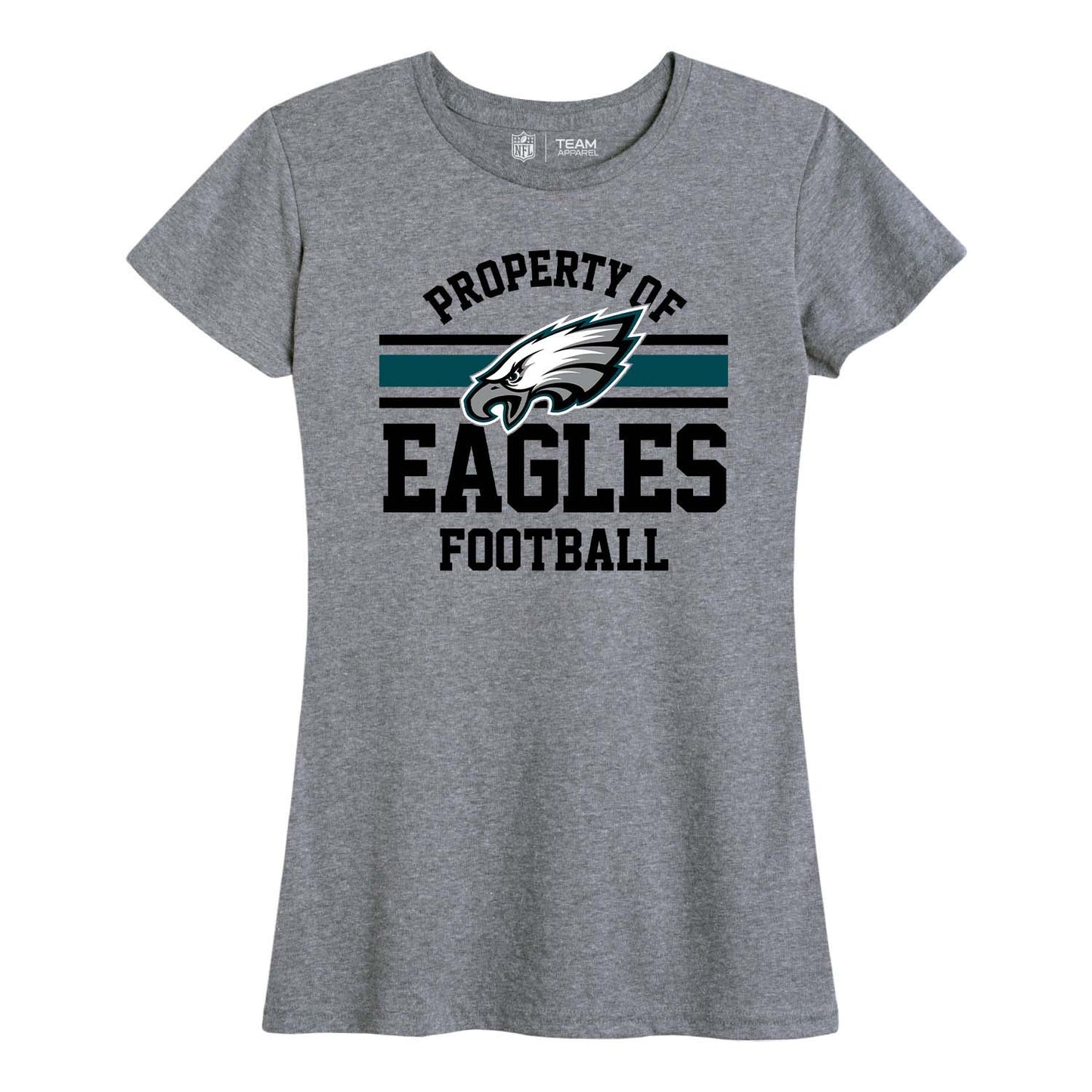 Philadelphia Eagles NFL Women's Property Of Lightweight Plus Size T-Shirt - Sport Gray