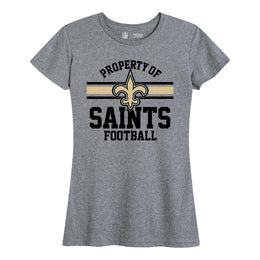 New Orleans Saints NFL Women's Property Of Lightweight Plus Size T-Shirt - Sport Gray