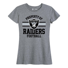 Las Vegas Raiders NFL Women's Property Of Lightweight Plus Size T-Shirt - Sport Gray