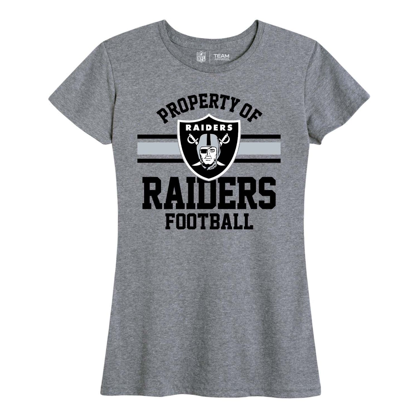 Las Vegas Raiders NFL Women's Property Of Lightweight Plus Size T-Shirt - Sport Gray