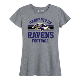 Baltimore Ravens NFL Women's Property Of Lightweight Plus Size T-Shirt - Sport Gray