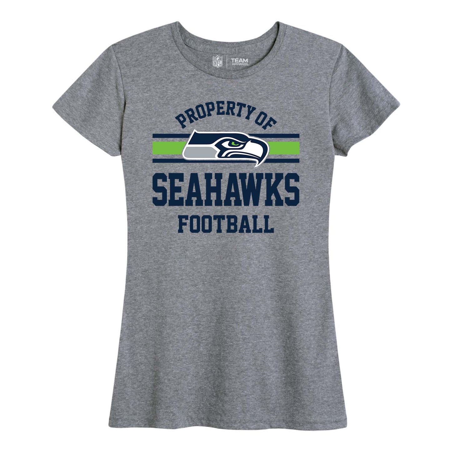 Seattle Seahawks NFL Women's Property Of Lightweight Plus Size T-Shirt - Sport Gray