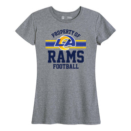 Los Angeles Rams NFL Women's Property Of Lightweight Plus Size T-Shirt - Sport Gray