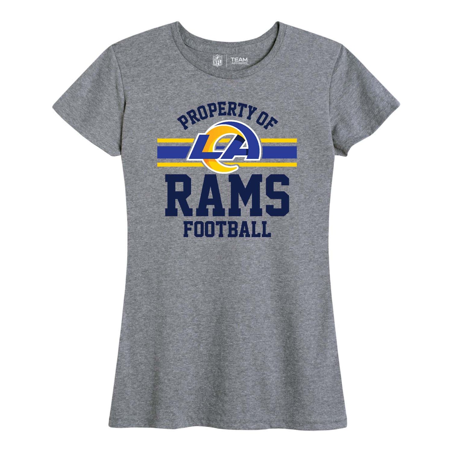 Los Angeles Rams NFL Women's Property Of Lightweight Plus Size T-Shirt - Sport Gray