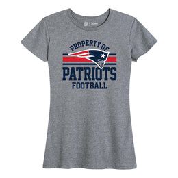 New England Patriots NFL Women's Property Of Lightweight Plus Size T-Shirt - Sport Gray