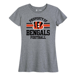 Cincinnati Bengals NFL Women's Property Of Lightweight Plus Size T-Shirt - Sport Gray