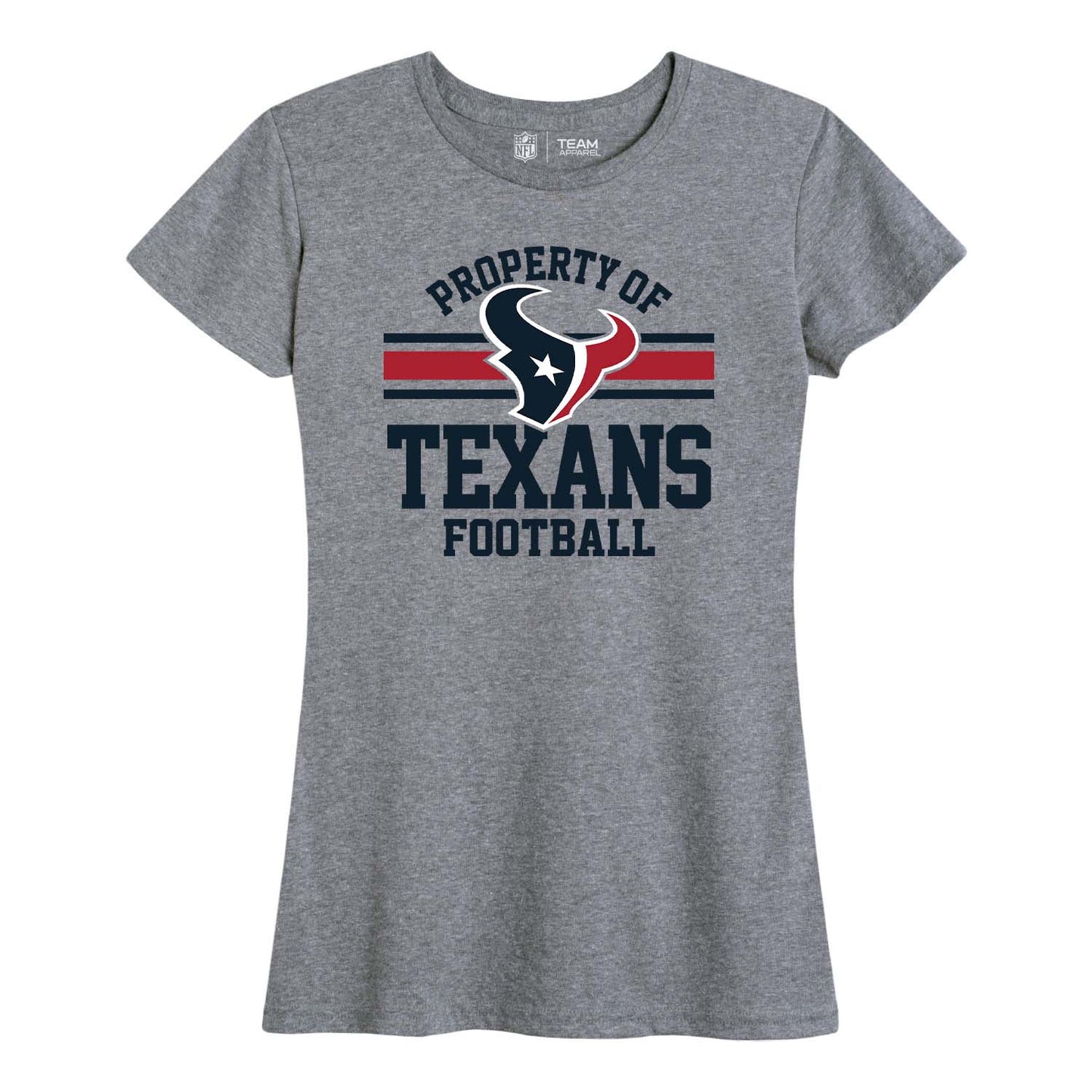 Houston Texans NFL Women's Property Of Lightweight Plus Size T-Shirt - Sport Gray