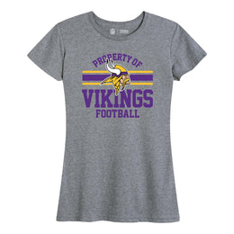 Minnesota Vikings NFL Women's Property Of Lightweight Plus Size T-Shirt - Sport Gray
